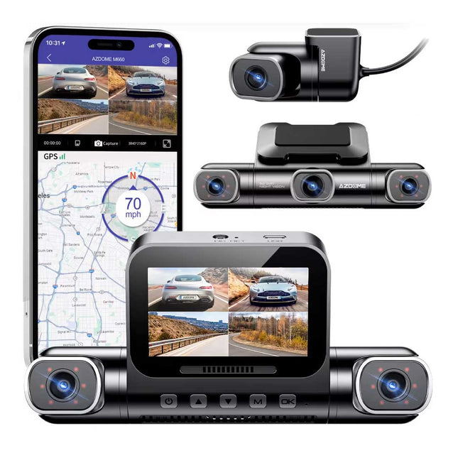 AZDome M660 4CH 128gb 2K Wifi GPS 360 graden dashcam