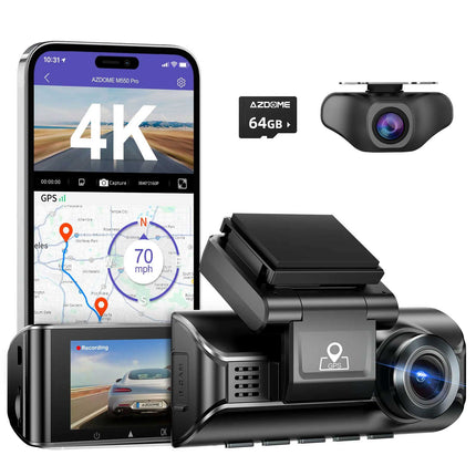 AZDome M770 Pro 2CH 4K Wifi GPS 64gb dashcam