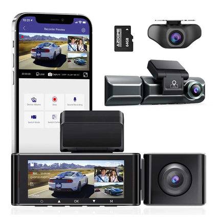 AZDome M770 Pro 3CH 4K Wifi GPS 64gb dashcam