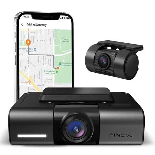 FineVu GX1000 Cloud 2CH 2K Wifi GPS 32gb dashcam