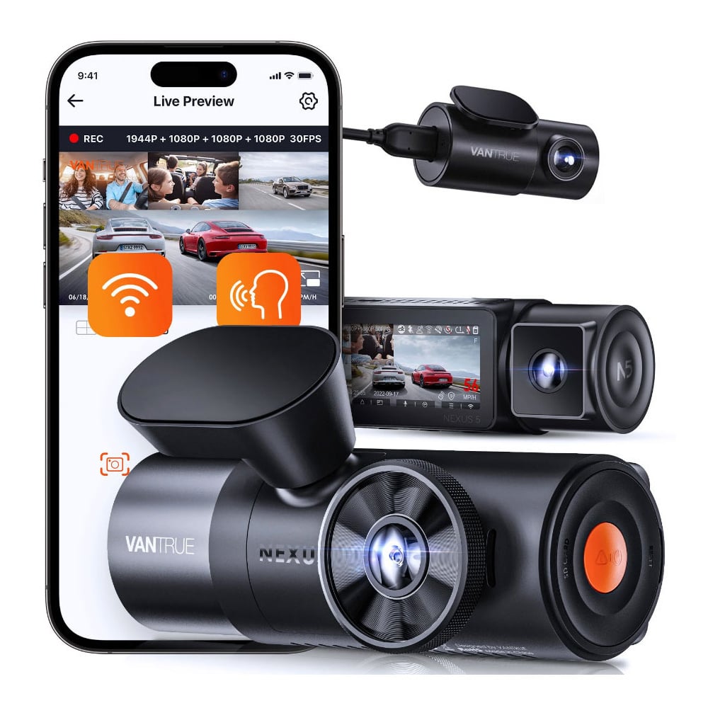 Vantrue N4 Pro Triple 3CH 4K Wifi GPS dashcam